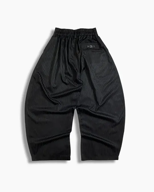 Pinstripe Wide-Leg Pants — Black · Unisex, photo 2