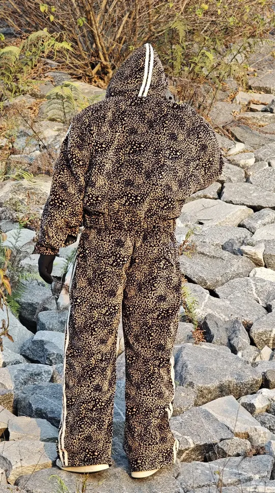 Roar Boxy Hooded Jacket — Black & Gold Leopard, photo 5