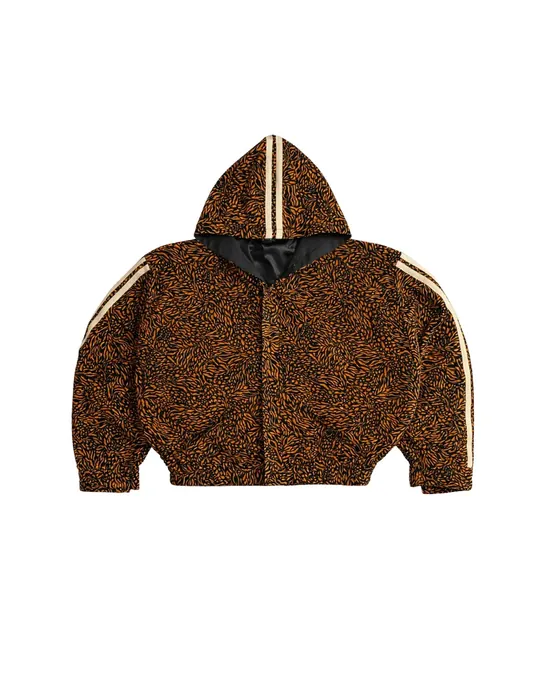 Roar Boxy Hooded Jacket — Burnt Orange & Black
