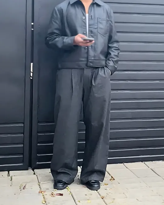 Straight Baggy Pants — Dark Gray, photo 2