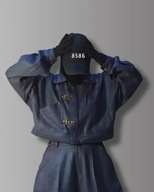 Zip-Up Shacket — Blue · Unisex, photo 3